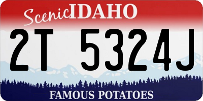 ID license plate 2T5324J