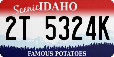 ID license plate 2T5324K