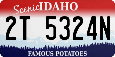 ID license plate 2T5324N