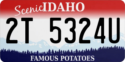 ID license plate 2T5324U