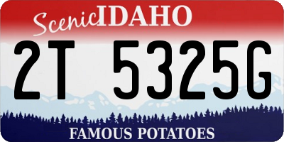ID license plate 2T5325G