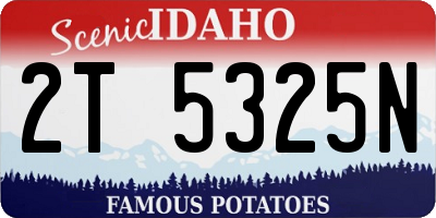 ID license plate 2T5325N