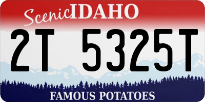 ID license plate 2T5325T