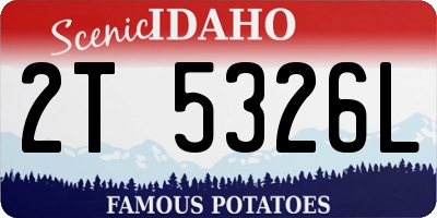 ID license plate 2T5326L