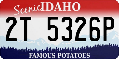 ID license plate 2T5326P