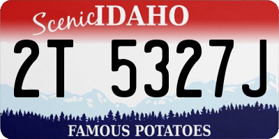 ID license plate 2T5327J