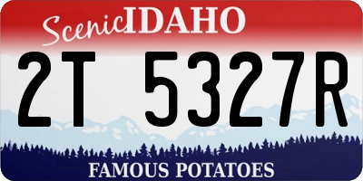 ID license plate 2T5327R