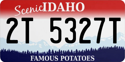 ID license plate 2T5327T
