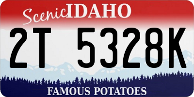 ID license plate 2T5328K