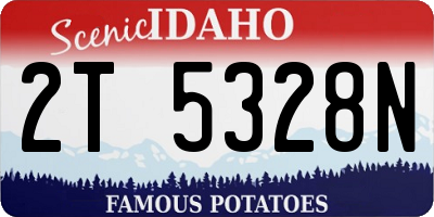 ID license plate 2T5328N