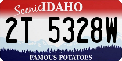 ID license plate 2T5328W
