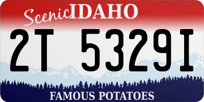ID license plate 2T5329I