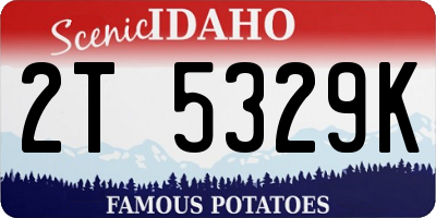 ID license plate 2T5329K