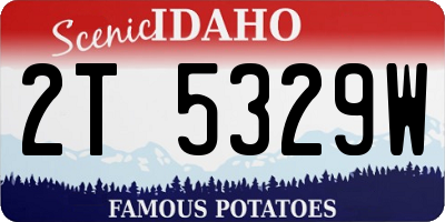 ID license plate 2T5329W