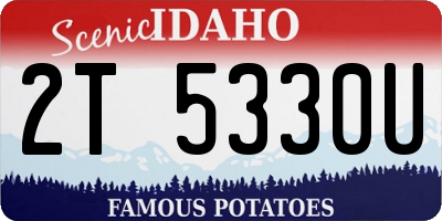 ID license plate 2T5330U