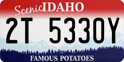 ID license plate 2T5330Y