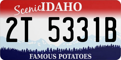ID license plate 2T5331B