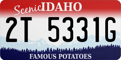 ID license plate 2T5331G
