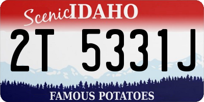ID license plate 2T5331J