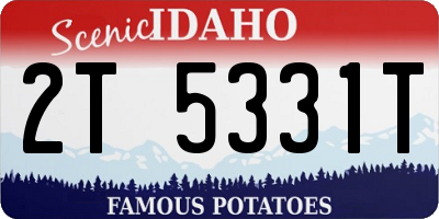 ID license plate 2T5331T