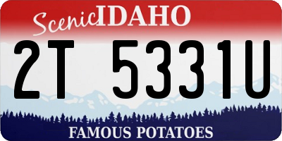 ID license plate 2T5331U