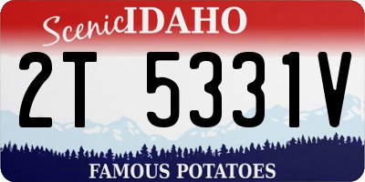 ID license plate 2T5331V