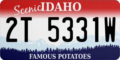 ID license plate 2T5331W