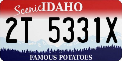 ID license plate 2T5331X