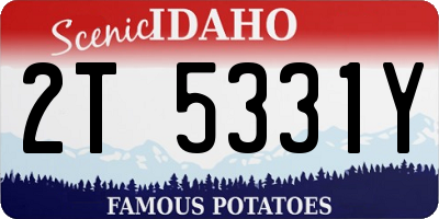 ID license plate 2T5331Y