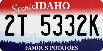 ID license plate 2T5332K