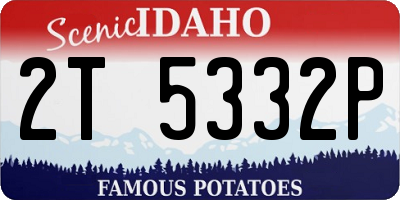ID license plate 2T5332P