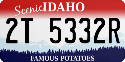 ID license plate 2T5332R