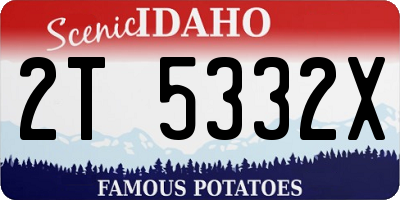 ID license plate 2T5332X