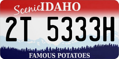 ID license plate 2T5333H