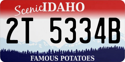 ID license plate 2T5334B