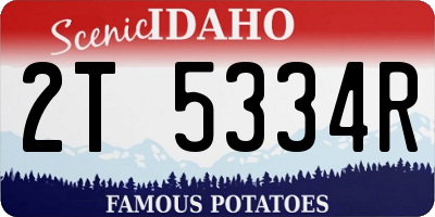 ID license plate 2T5334R