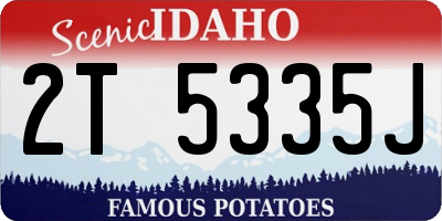 ID license plate 2T5335J