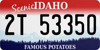 ID license plate 2T5335O