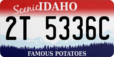 ID license plate 2T5336C