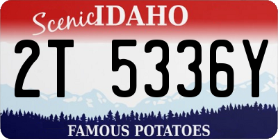ID license plate 2T5336Y