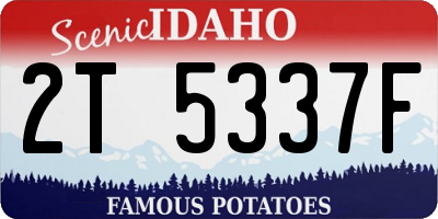 ID license plate 2T5337F