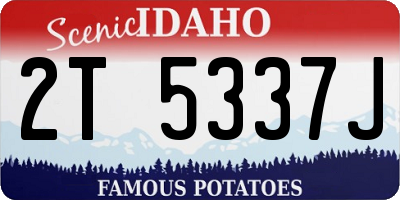 ID license plate 2T5337J