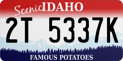 ID license plate 2T5337K