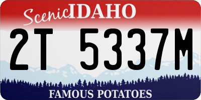 ID license plate 2T5337M
