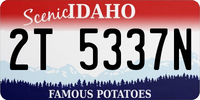 ID license plate 2T5337N