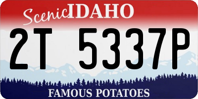 ID license plate 2T5337P