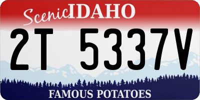 ID license plate 2T5337V