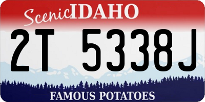 ID license plate 2T5338J