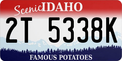 ID license plate 2T5338K