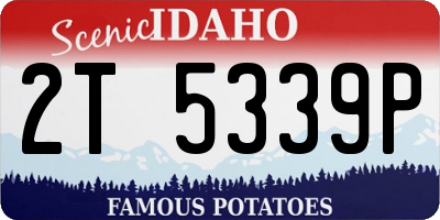 ID license plate 2T5339P